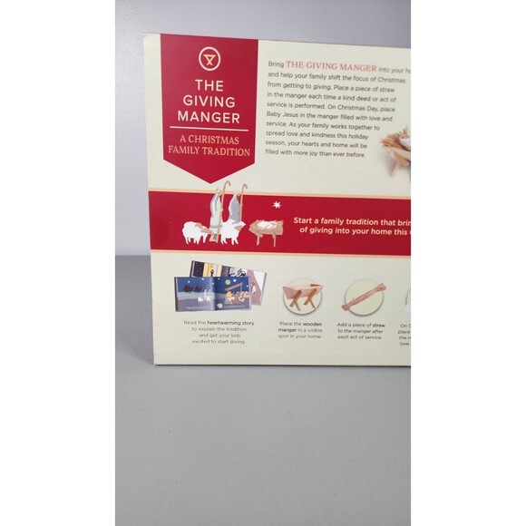 The Giving Manger Box Set Book Baby Jesus Straw Christmas Family Tradition - Picture 5 of 6